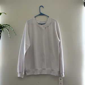 White sweatshirt